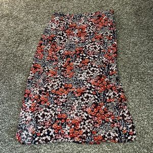 NWOT H&M Floral Satin Skirt